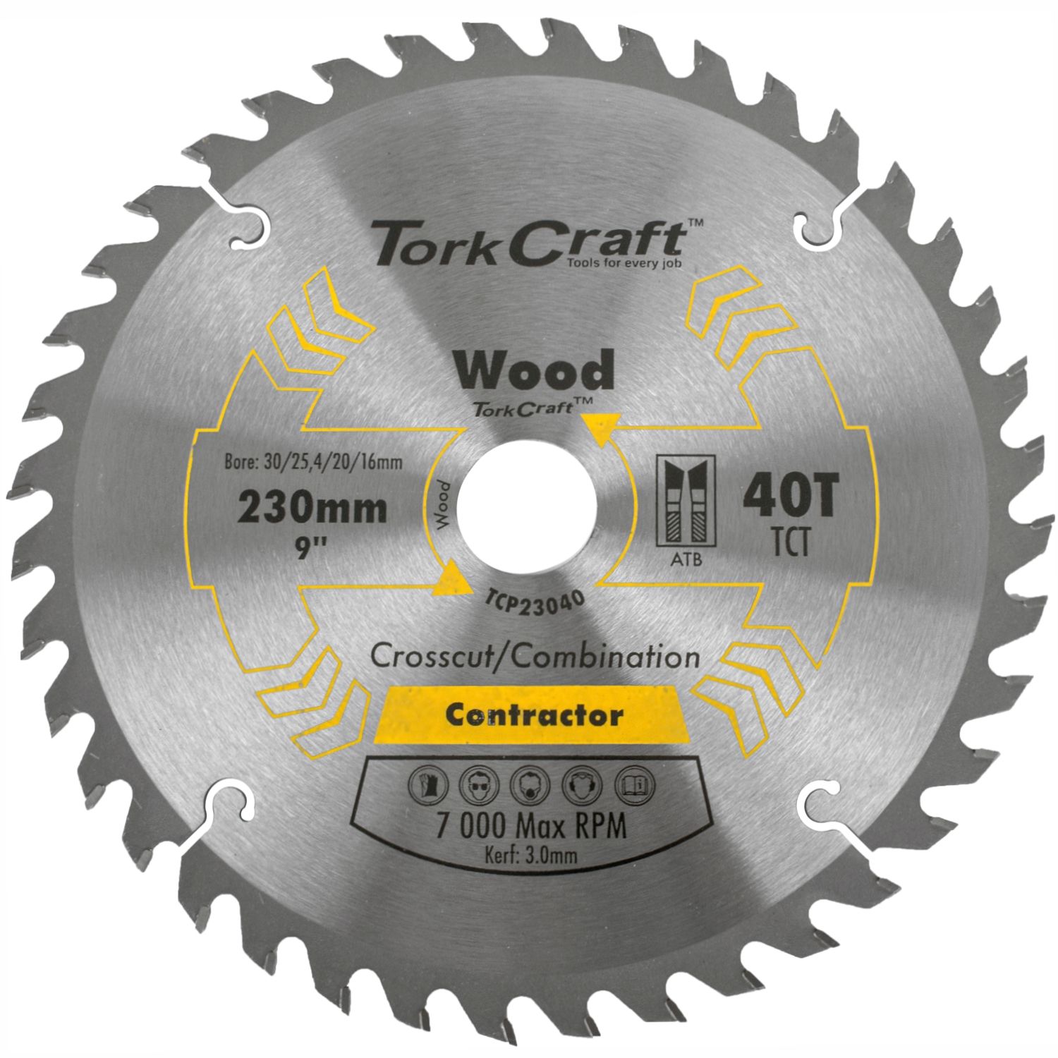 BLADE CONTRACTOR 230 X 40T 30/1/20/16 CIRCULAR SAW TCT