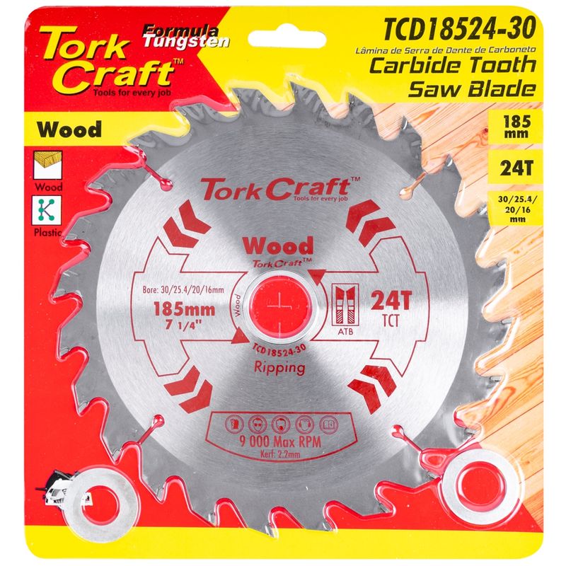 BLADE TCT 185 X 24T 30/20/16/1 GENERAL PURPOSE COMBINATION