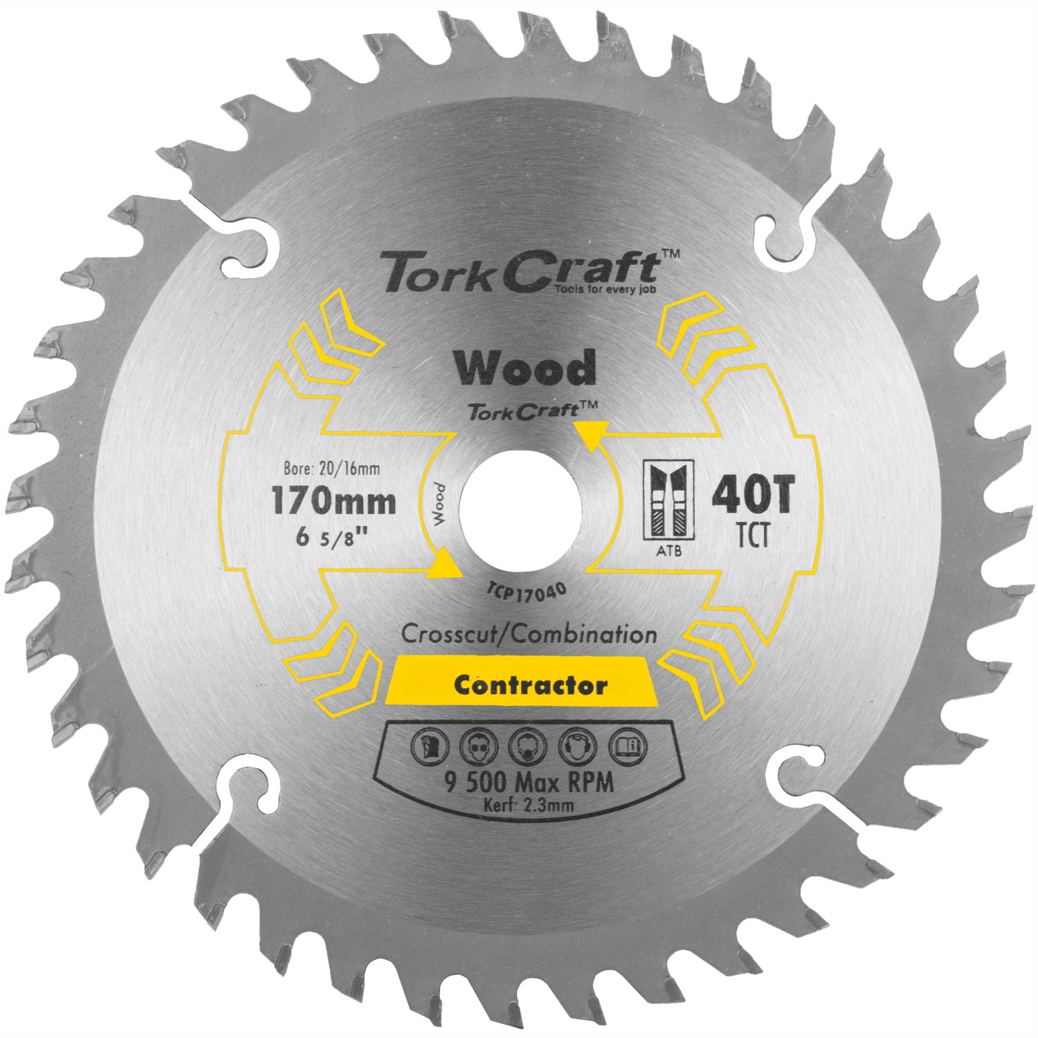 BLADE CONTRACTOR 170 X 40T 20/16 CIRCULAR SAW TCT