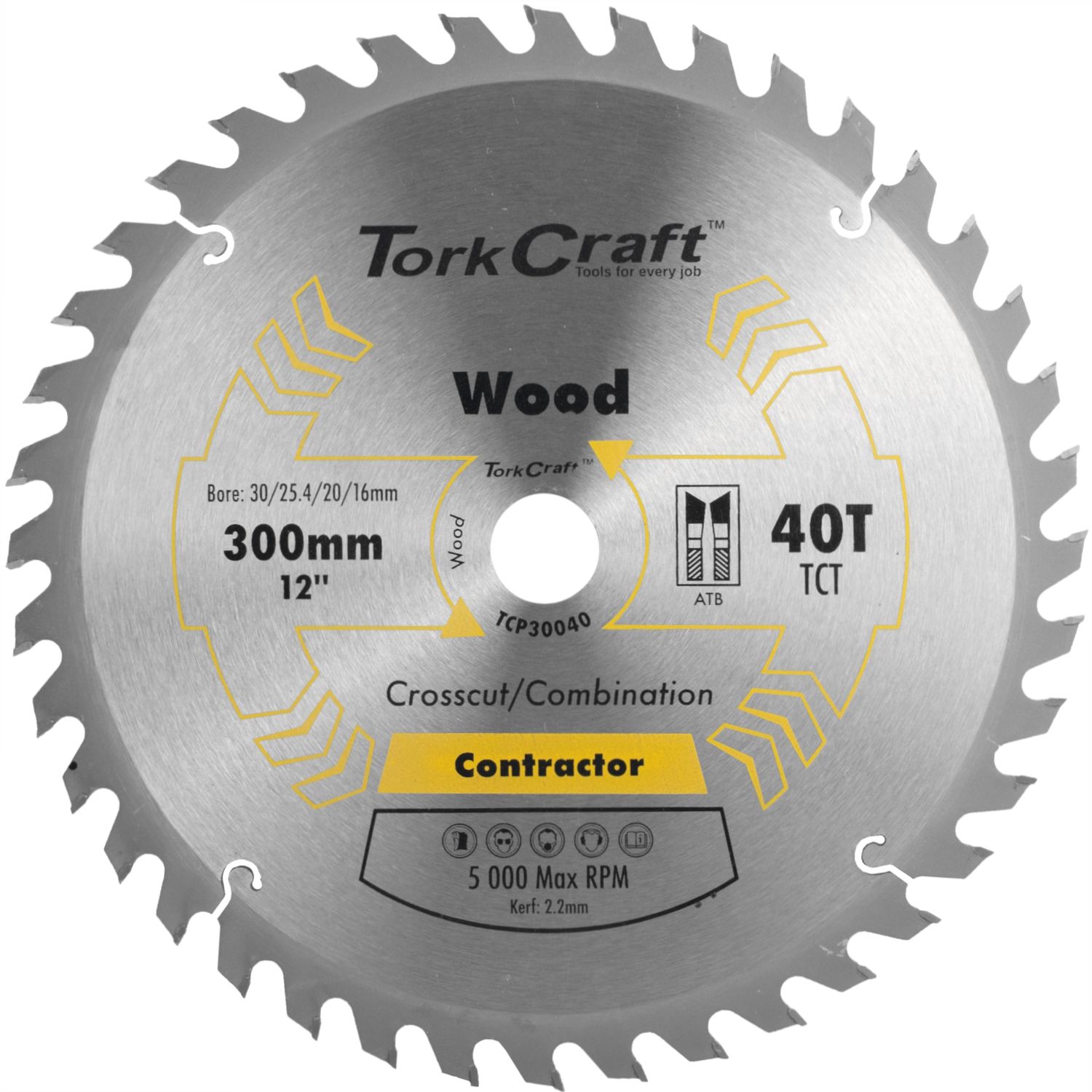 BLADE CONTRACTOR 300 X 40T 30/1/20/16 CIRCULAR SAW TCT