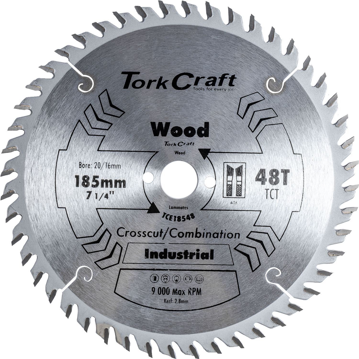 BLADE TCT EURO TIP 185 X 48T 20/16MM PROFESIONAL