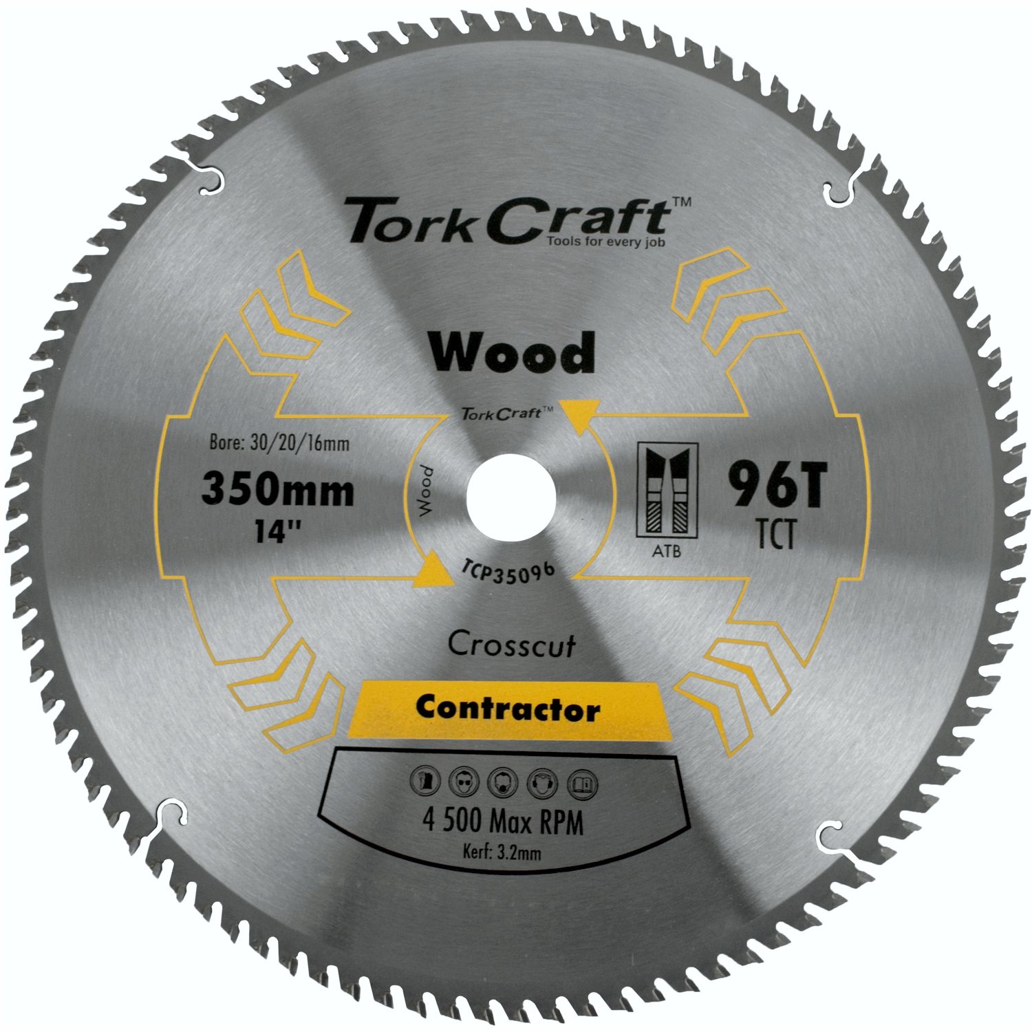 BLADE CONTRACTOR 350 X 96T 30/1 CIRCULAR SAW TCT