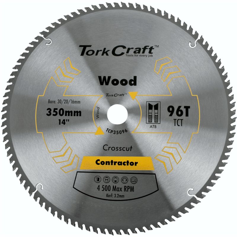 BLADE CONTRACTOR 350 X 96T 30/1 CIRCULAR SAW TCT
