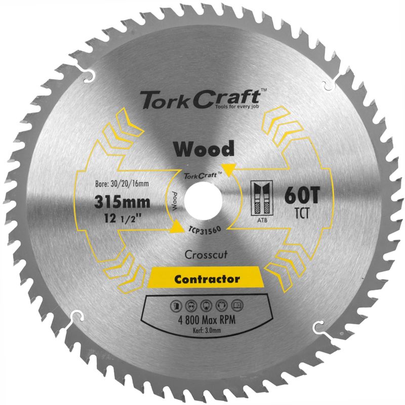 BLADE CONTRACTOR 315 X 60T 30/1/20/16 CIRCULAR SAW TCT