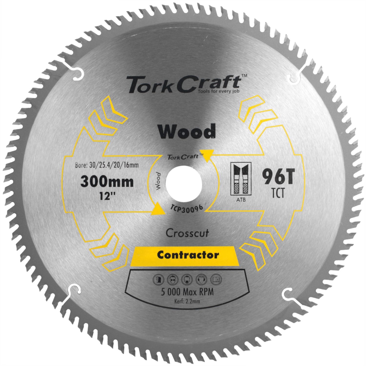 BLADE CONTRACTOR 300 X 96T 30/1/20/16 CIRCULAR SAW TCT