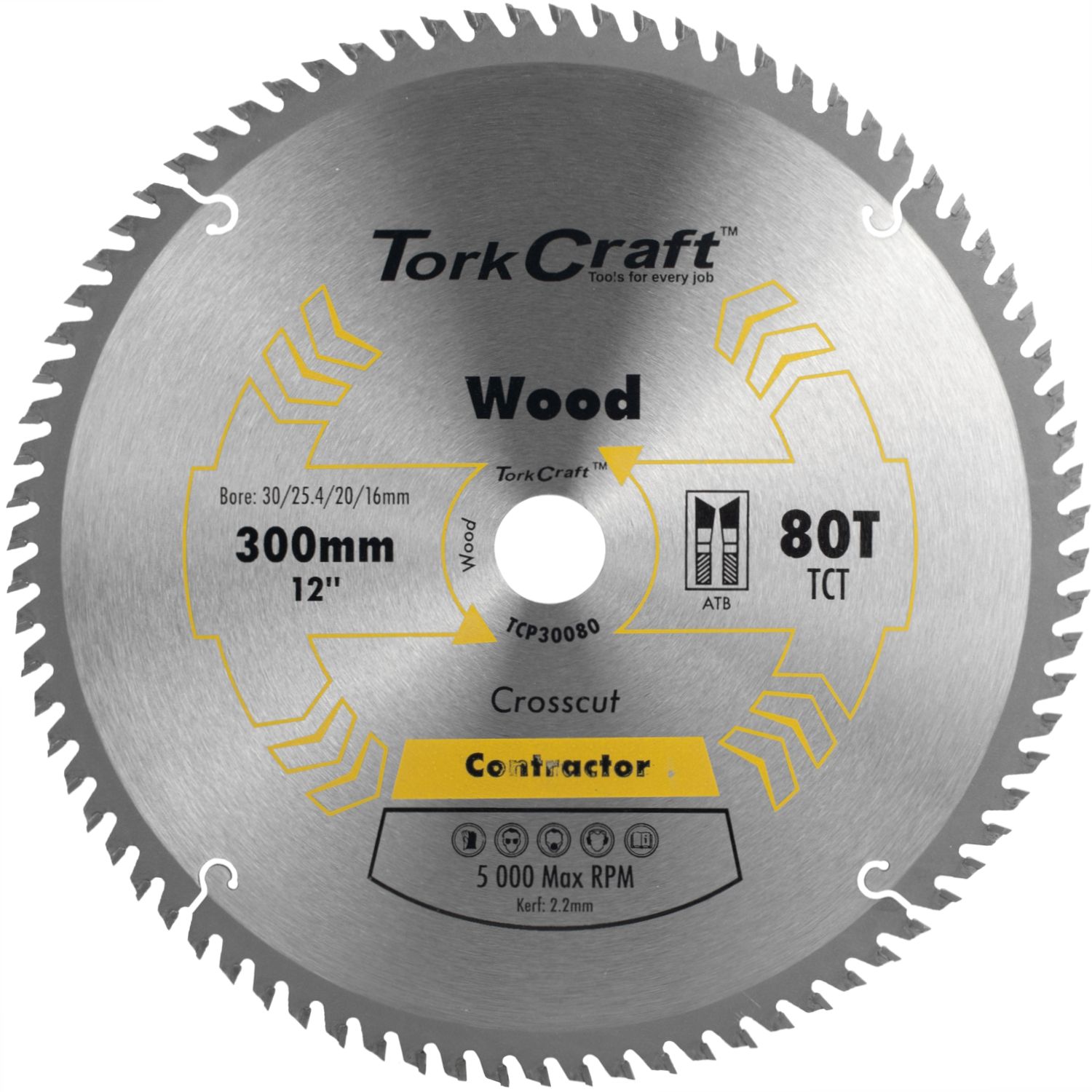 BLADE CONTRACTOR 300 X 80T 30/1/20/16 CIRCULAR SAW TCT