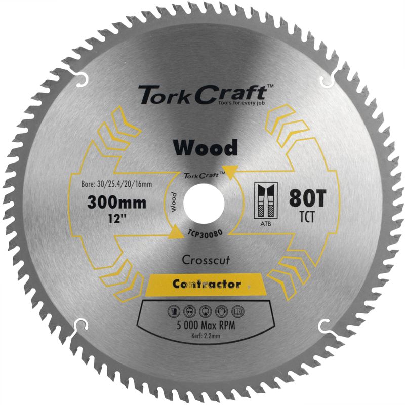 BLADE CONTRACTOR 300 X 80T 30/1/20/16 CIRCULAR SAW TCT