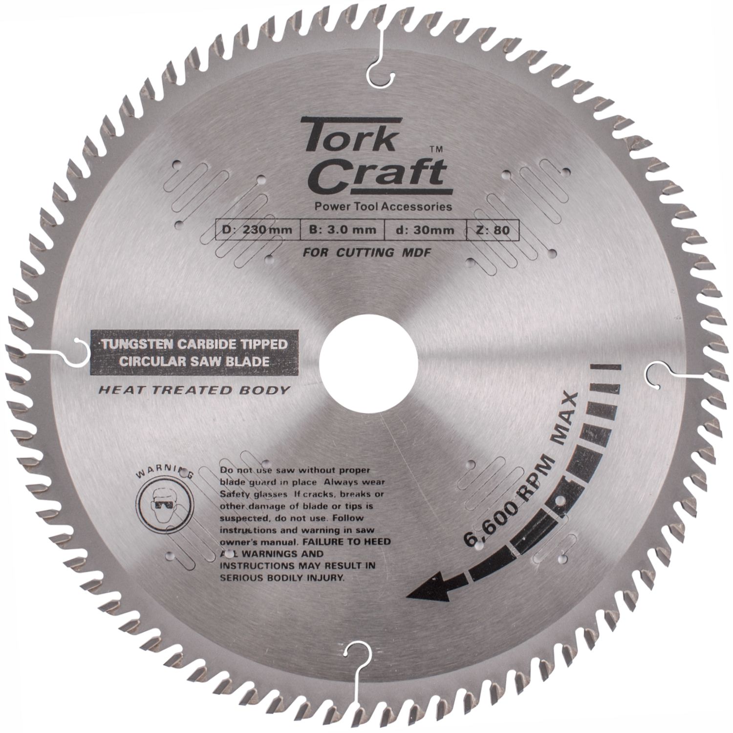 BLADE TCT 230 X 80T 30/1/16 TCG POSITIVE PROFESIONAL INDUSTRIAL