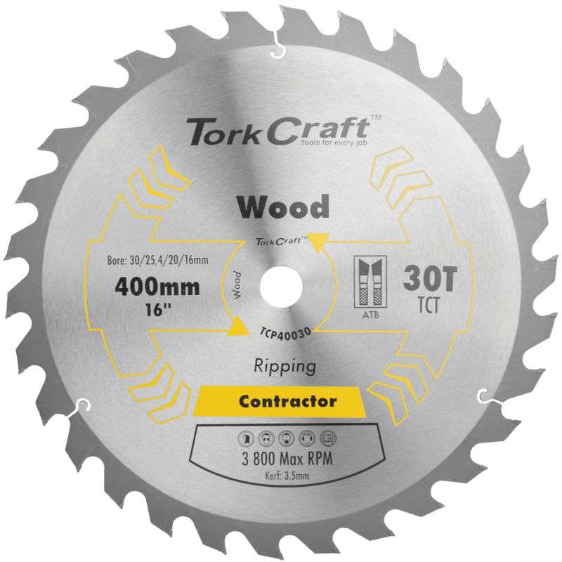 BLADE CONTRACTOR 400 X 30T 30/1 CIRCULAR SAW TCT