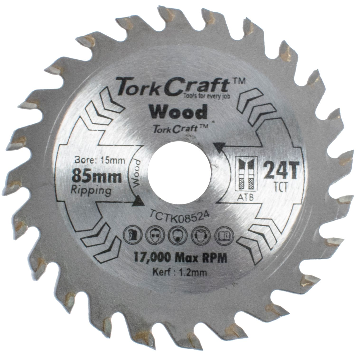 TCT SAW BLADE 85MM X 1.2MM X 15MM X 24T WOOD THIN KERF