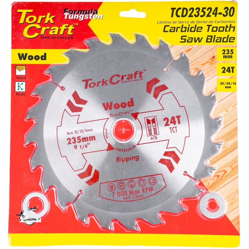BLADE TCT 235 X 24T 30/20/16 GENERAL PURPOSE RIP