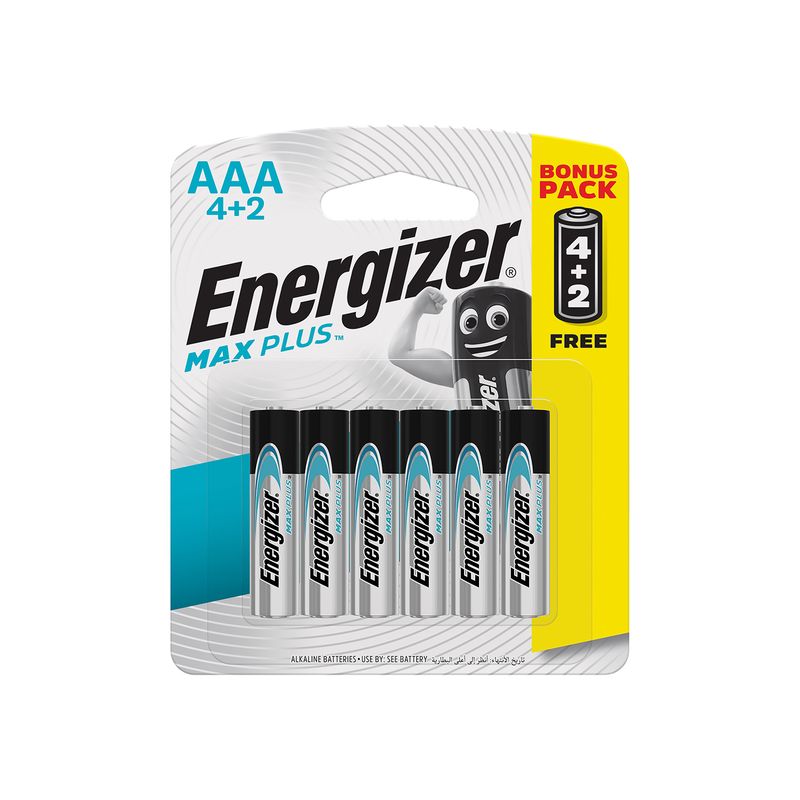 ENERGIZER MAXPLUS AAA - 6PACK 4+2 FREE (MOQ 12)
