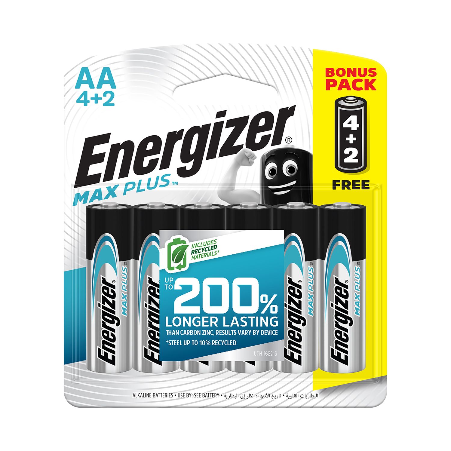 ENERGIZER MAXPLUS AA - 6PACK 4+2 FREE (MOQ 12)