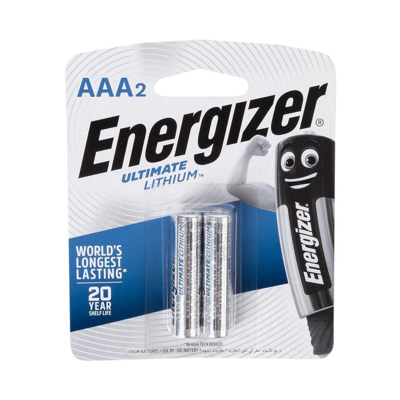 ENERGIZER ULTIMATE LITHIUM:  AAA - 2 PACK (MOQ6)