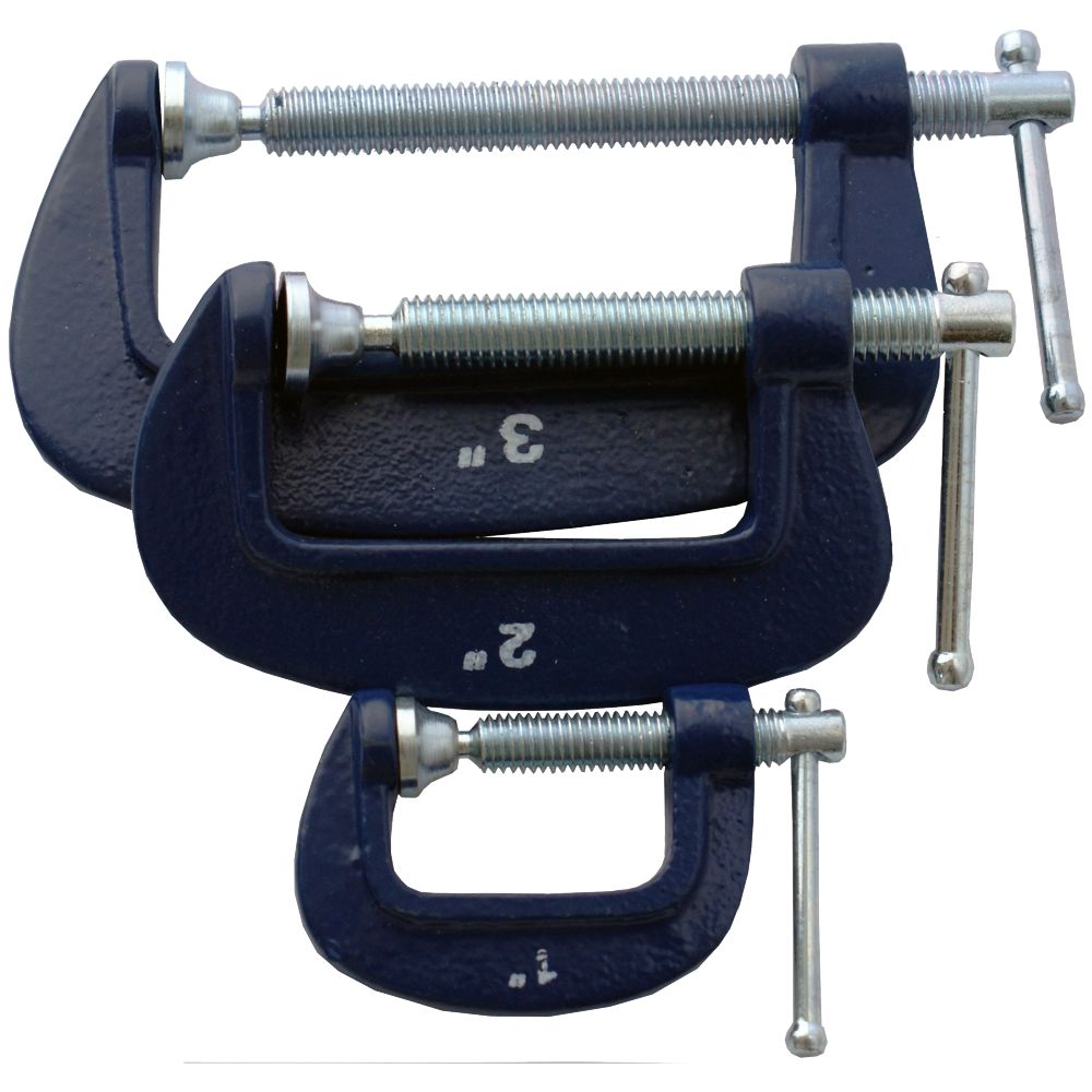 CLAMP G 3 PIECE 25 50 &amp; 75 MM SET 1 2 &amp; 3&#39; KIT