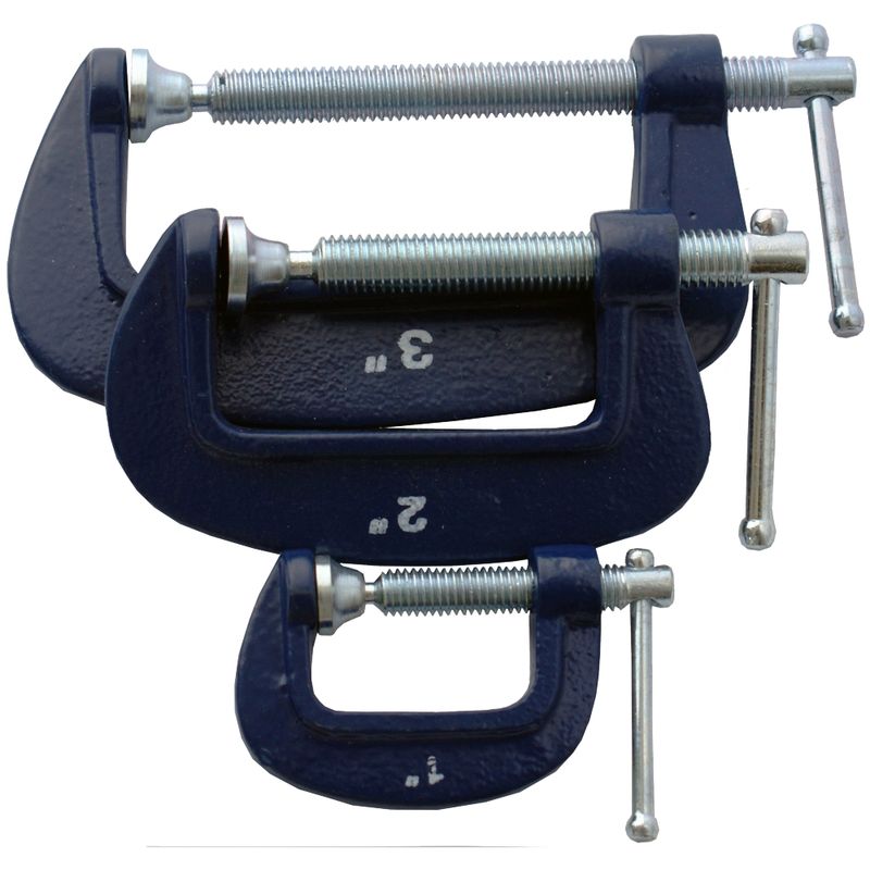 CLAMP G 3 PIECE 25 50 &amp; 75 MM SET 1 2 &amp; 3&#39; KIT