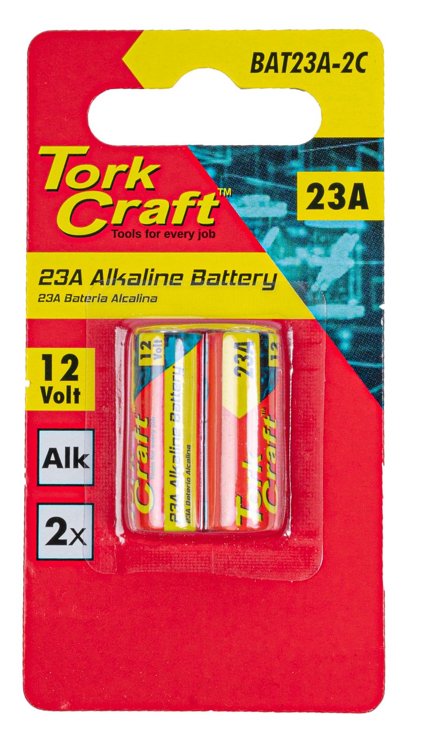 BATTERY 23A 12V ALKALINE 2 PACK CARDED