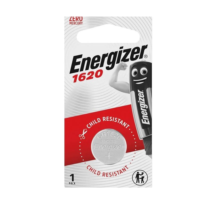 ENERGIZER 1620 3V LITHIUM COIN BATTERY 1 PACK  (MOQ 12)