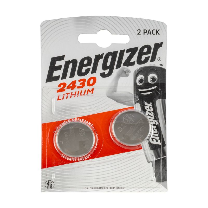 ENERGIZER 2430 LITHIUM 3V COINT BATERY 2 PACK (MOQ 12)