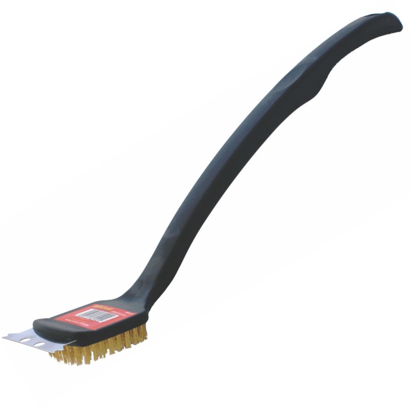 BRAAI BBQ BRASS WIRE BRUSH 450MM HANDLE 18&#39; TCW