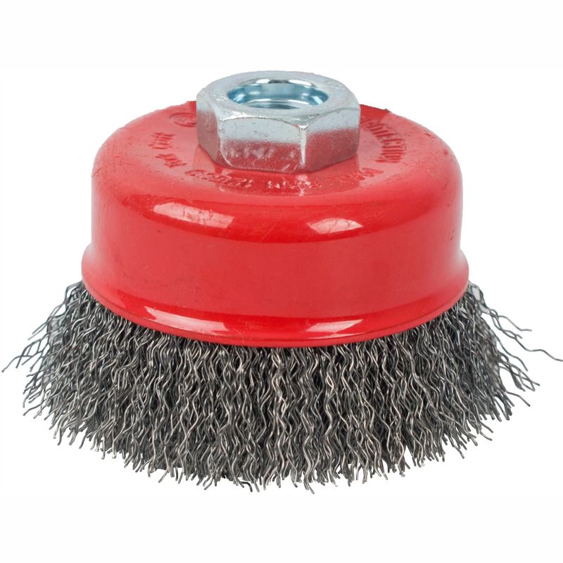 WIRE CUP BRUSH CRIMPED PLAIN 100MMXM14 BULK
