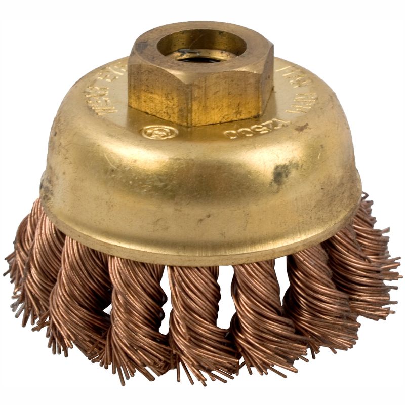 WIRE CUP BRUSH N/SPARK TWISTED 100MMXM14 BULK