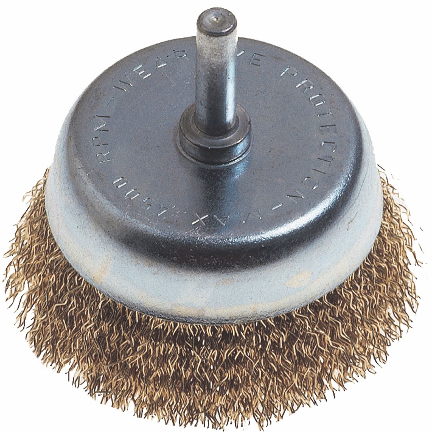 WIRE CUP BRUSH 63MM X 6MM SHAFT BLISTER