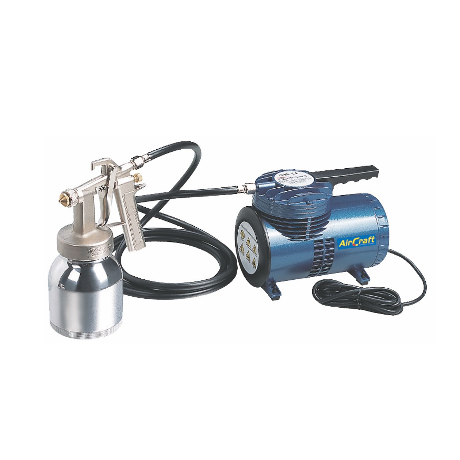 COMPRESSOR &amp; LOW PRESSURE SPRAY GUN KIT WITH HOSE