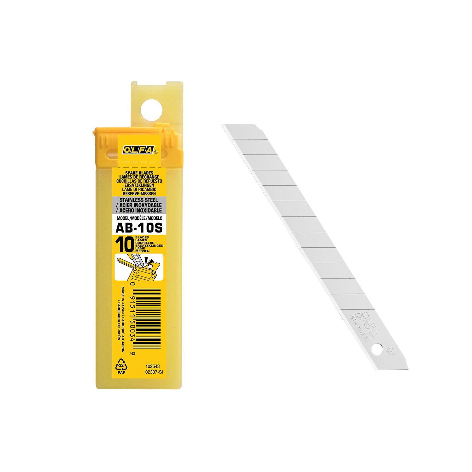 OLFA BLADES STAINLESS STEEL 10/PACK 9MM CARDED