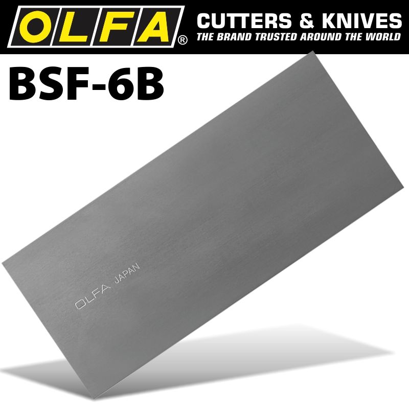 OLFA SCRAPER BLADES EXTRA HEAVY DUTY X6 FOR BSR200&amp;BSR300 100MMX0.45MM