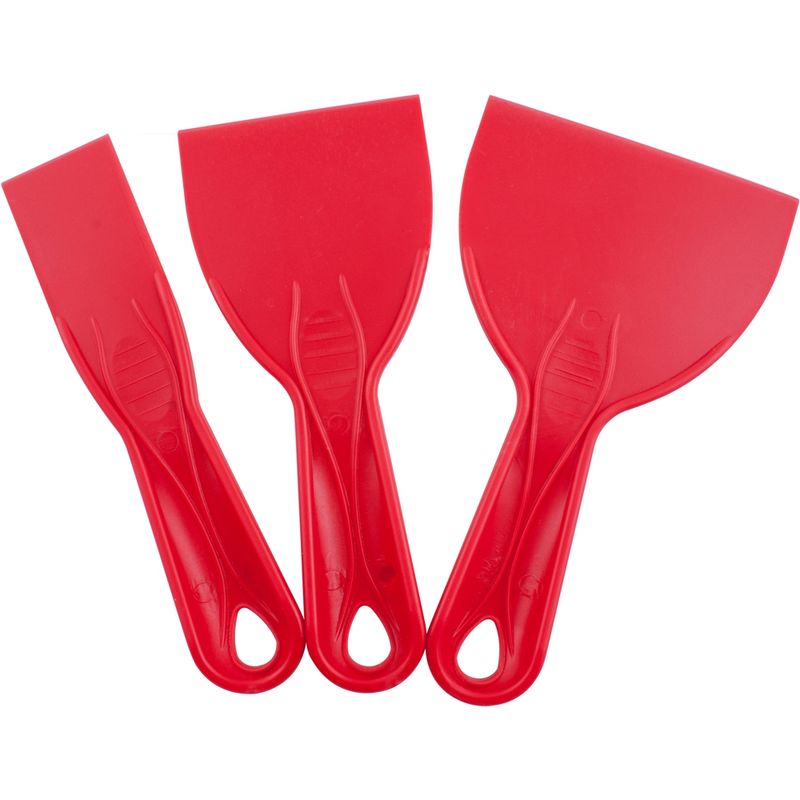 PUTTY KNIFE PLASTIC 3 PIECE SET 38 76 &amp; 100mm 1.5&#39;/3&#39;/4&#39;