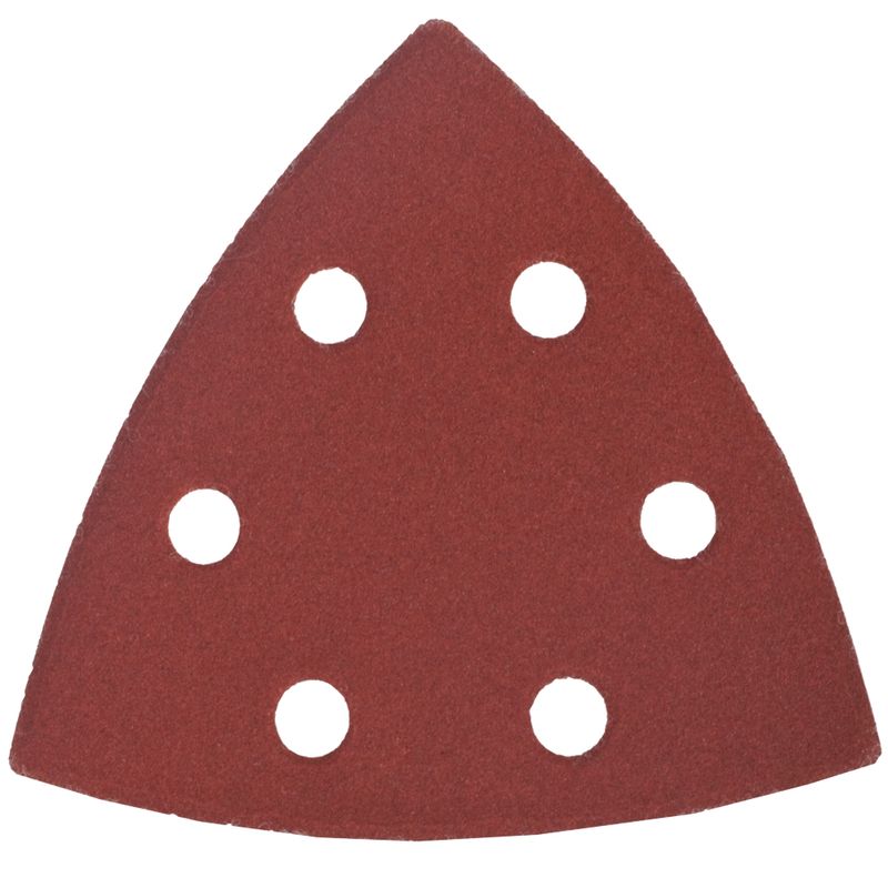 SANDING TRIANGLE SHEET 240GRIT 94X94X94MM 5/PACK W/HOLES HOOK &amp; LOOP