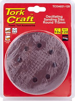 OSCILLATING SANDPAPER A/O 115MM 10PC ROUND 120GRIT