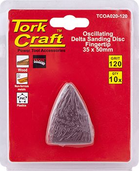 OSCILLATING SANDPAPER A/O 35X50MM 10PC FINGERTIP 120GRIT