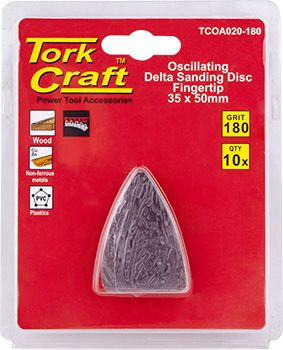 OSCILLATING SANDPAPER A/O 35X50MM 10PC FINGERTIP 180GRIT