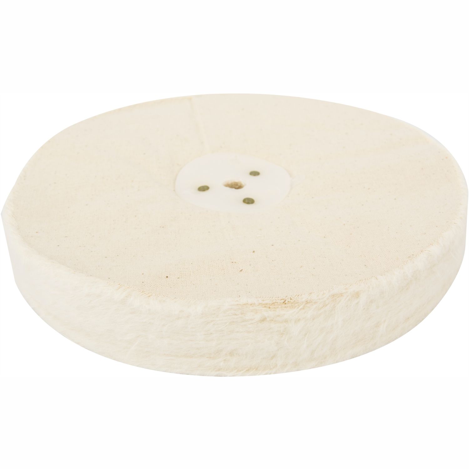 WHITE BUFF/MOP UNSTITCHED 200 X 50 PLY X 1/2&#39; HOLE