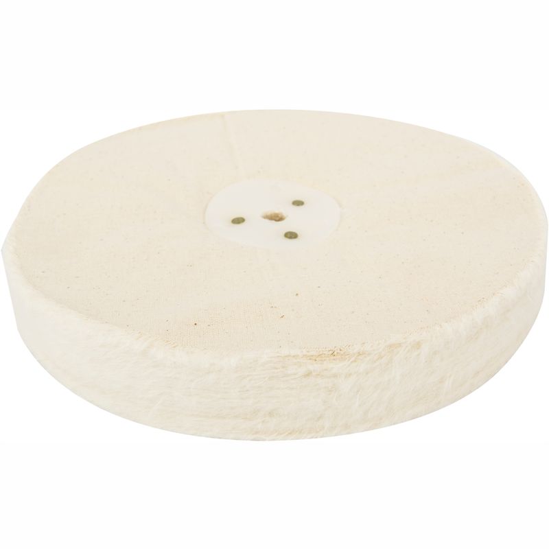 WHITE BUFF/MOP UNSTITCHED 200 X 50 PLY X 1/2&#39; HOLE