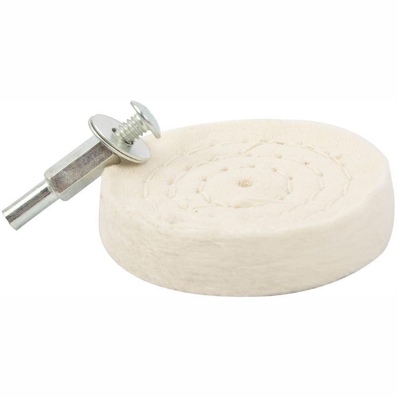 COTTON BUFF 75MM X 6MM SHANK