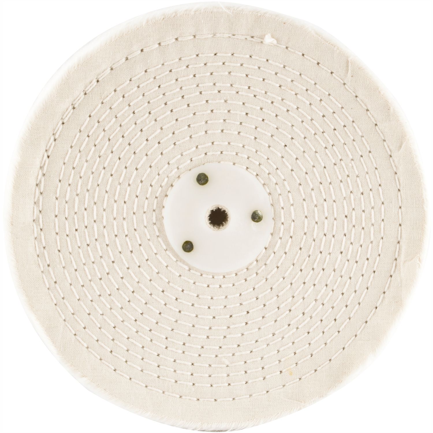 WHITE BUFF/MOP 200MM X 3 SECTION X 30 MM THICK 1/2&#39; HOLE