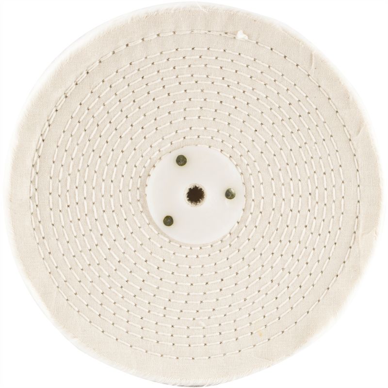 WHITE BUFF/MOP 200MM X 3 SECTION X 30 MM THICK 1/2&#39; HOLE