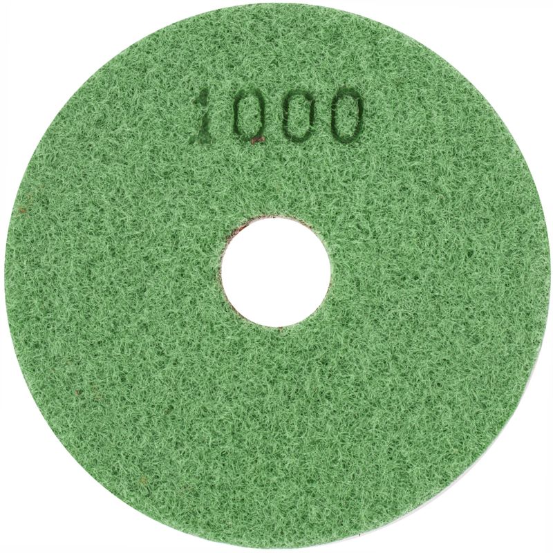 100MM DIAMOND WET POLISHING PAD 1000 GRIT DARK GREEN