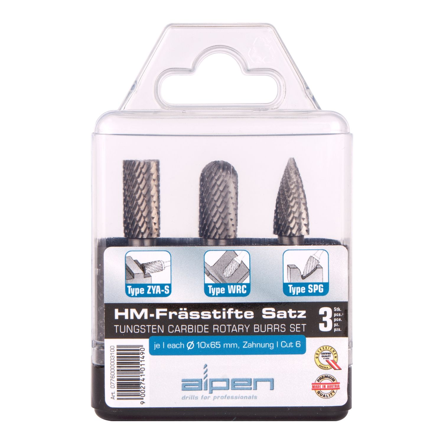 TUNGSTEN BURR SET 3PIECE