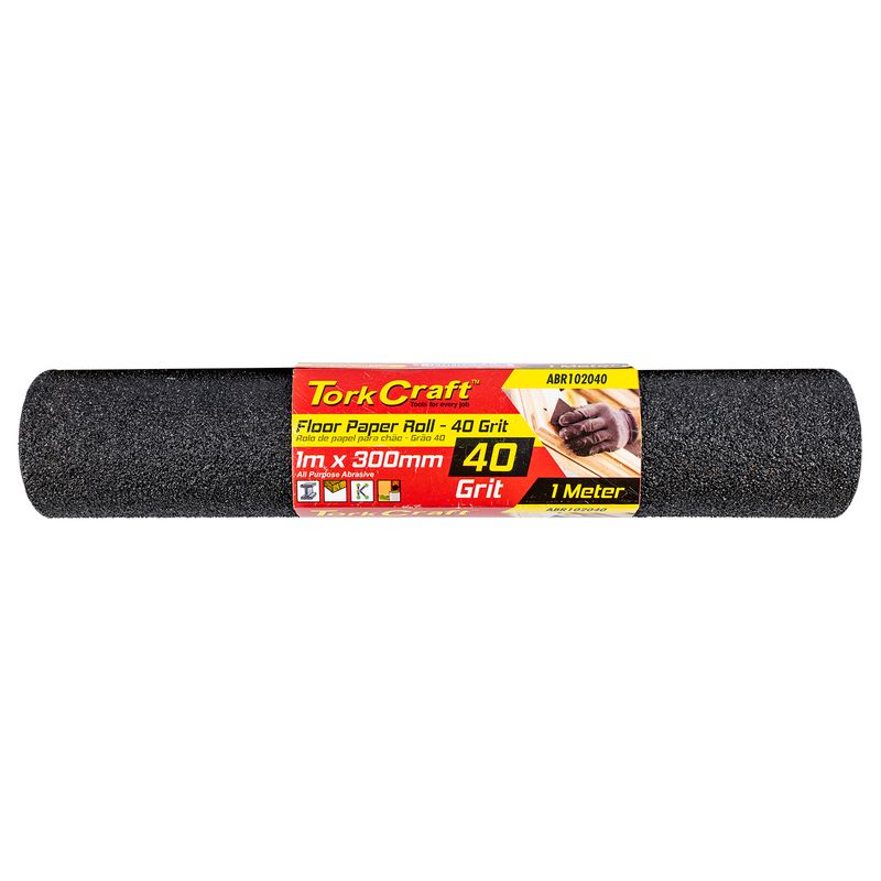 FLOOR PAPER ROLL 300MM X 1M 40 GRIT