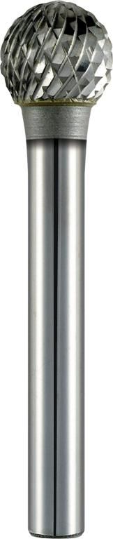TC ROTARY BURR 12MM SPHERICAL FOR HARD METALS