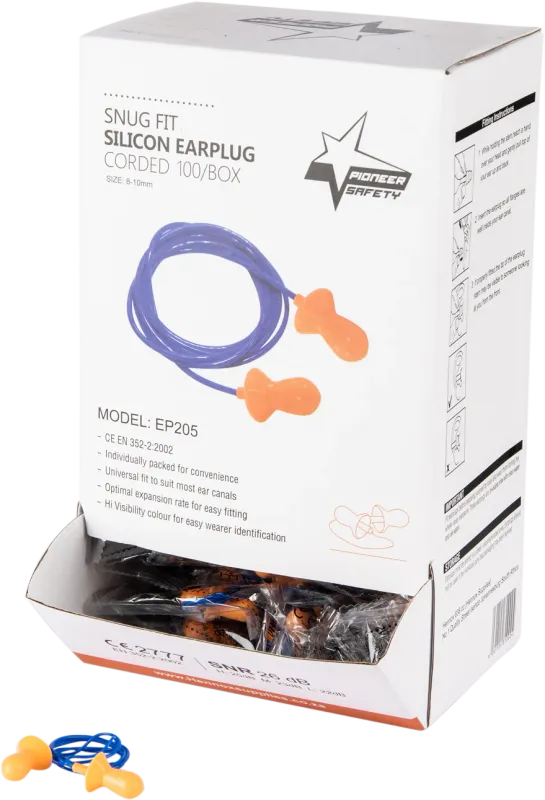 PIONEER VOLUME - CORDED SILICONE REUSABLE EARPLUG