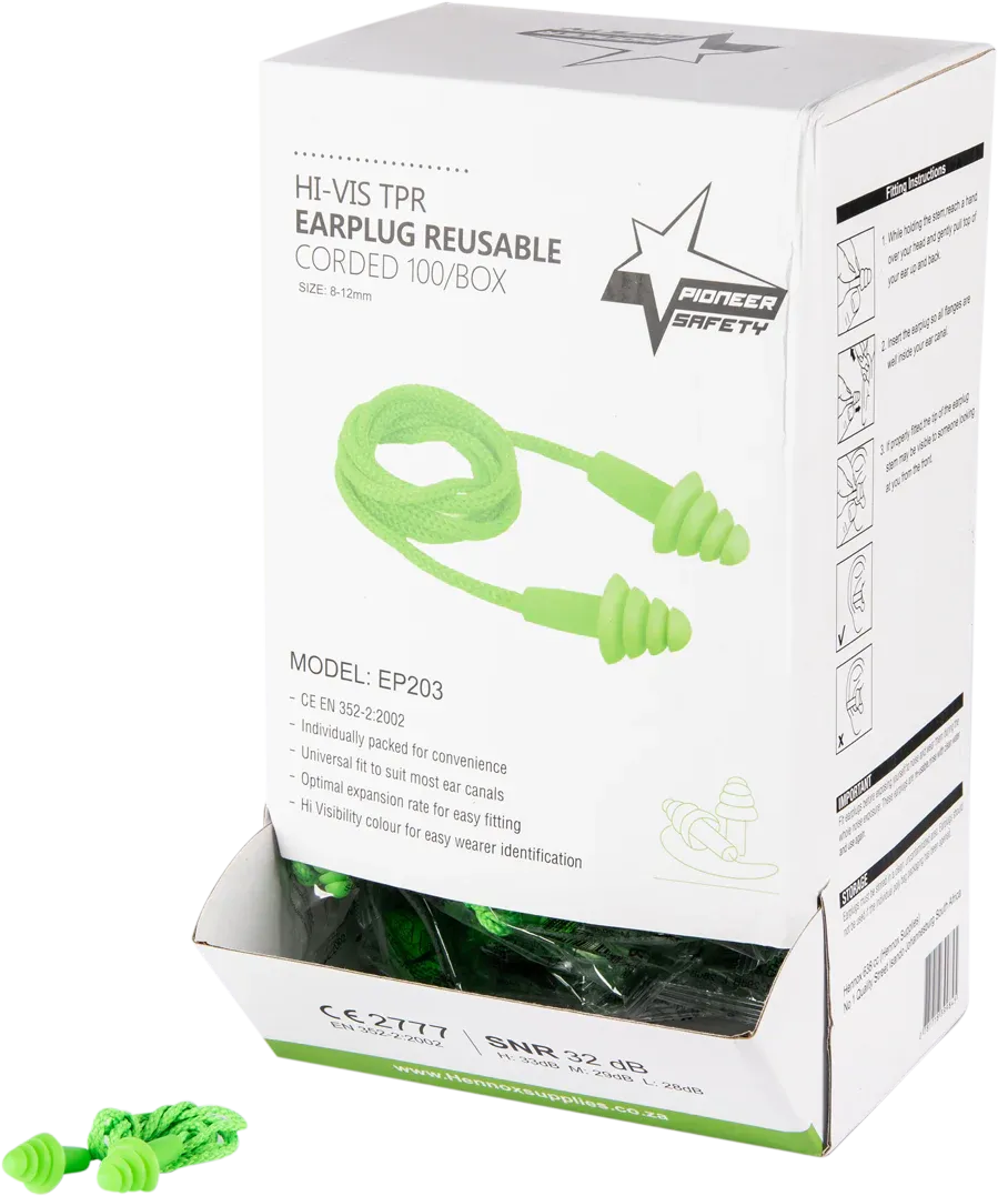 Pioneer Volume - Reusable Corded Earplugs
