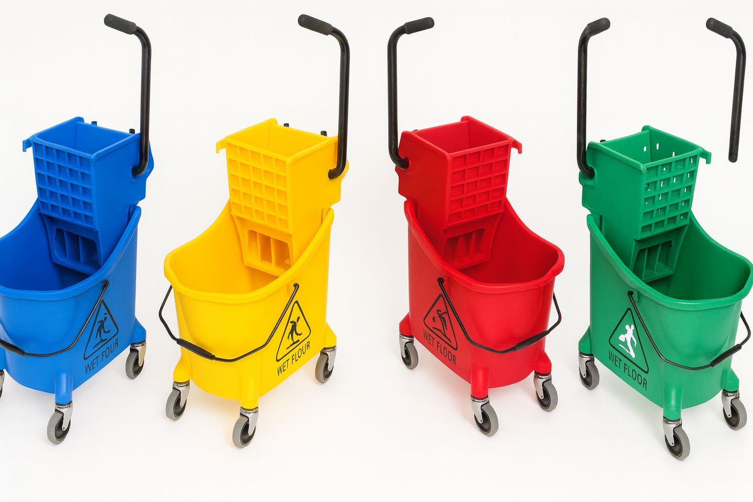 33L MAXI BUCKET WITH DIVIDER &amp; WRINGER - Suitable for use with flatmop