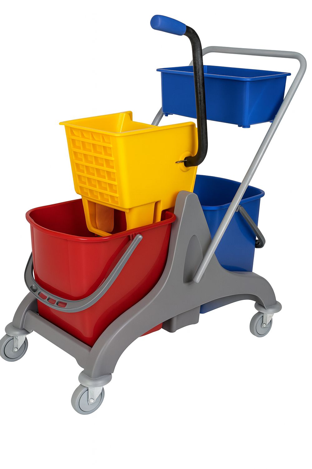 50L DOUBLE SAUL BUCKET &amp; WRINGER (WITH CADDY)