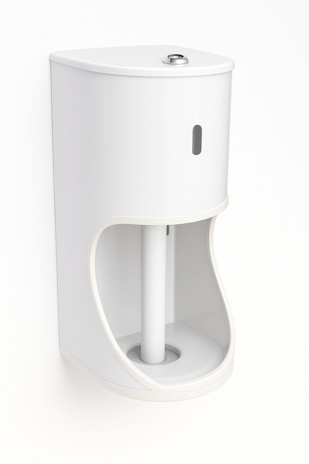 Toilet Roll Holder Lockable - Mild Steel White