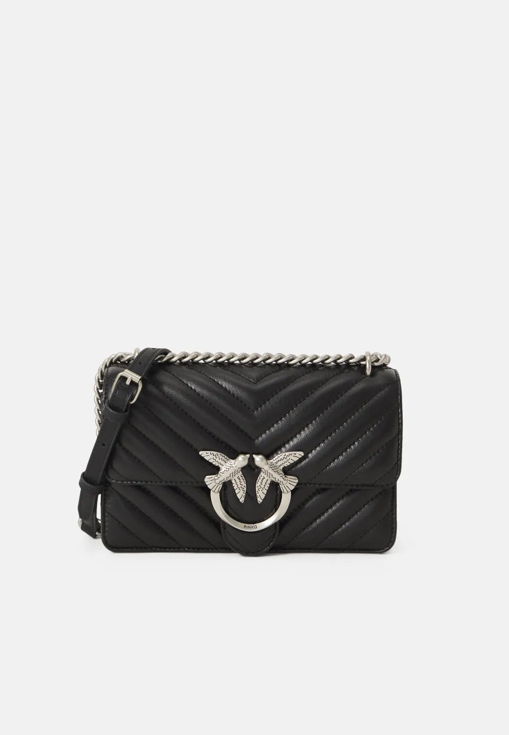 Borsa Pinko Nera con dettagli argento